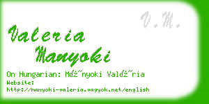 valeria manyoki business card